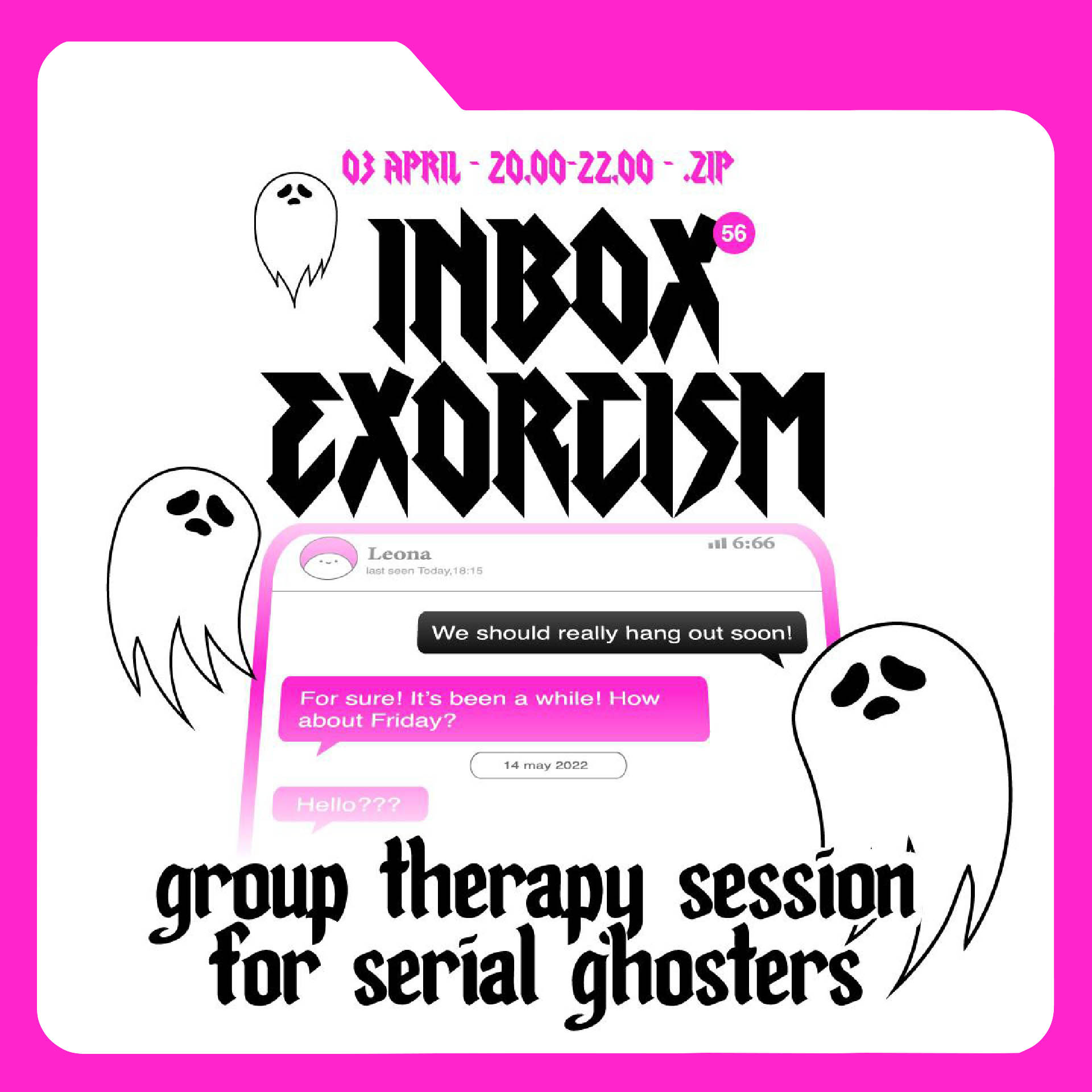 Inbox Exorcism Group therapy session for serial ghosters